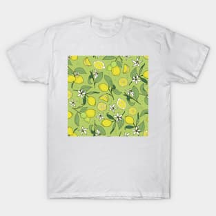 lemons on light green T-Shirt